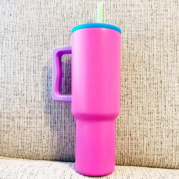 Simple Modern 40 oz Trek Tumbler with Handle and Straw Lid -80s Mix - Picture 2 of 7